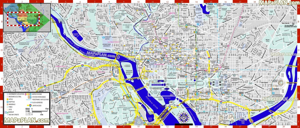 Washington Dc Maps - Top Tourist Attractions - Free, Printable City - Best Printable Maps