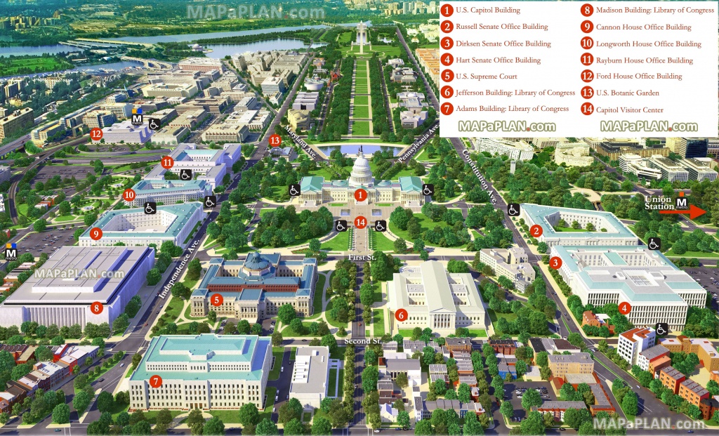 Washington Dc Maps - Top Tourist Attractions - Free, Printable City - Free Printable Map Of Washington Dc
