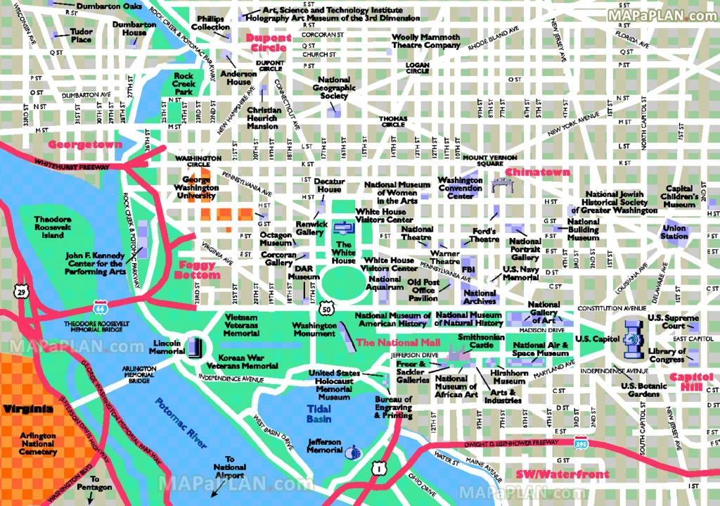 Printable Map Of Washington Dc Printable Maps