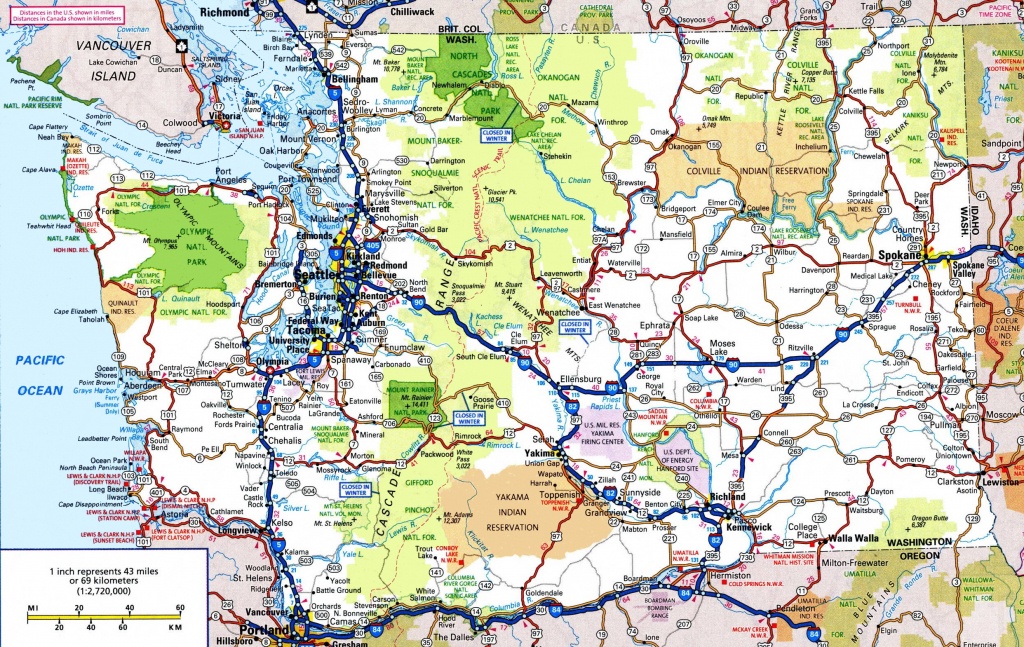 Washington State Maps | Usa | Maps Of Washington (Wa) - Printable Map Of Washington State