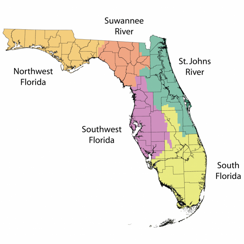 Water Management Districts | Florida Department Of Environmental - Florida Water Hardness Map