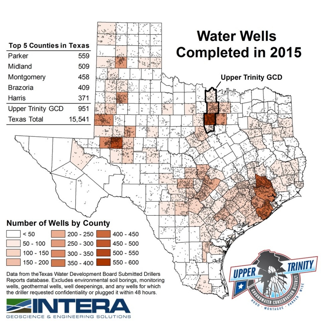 Water Well Reportcounty - Upper Trinity Groundwater Conservation - Texas Water Well Location Map