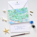 Watercolor Seaside Map Save The Date   Map Of Watercolor And Seaside Florida