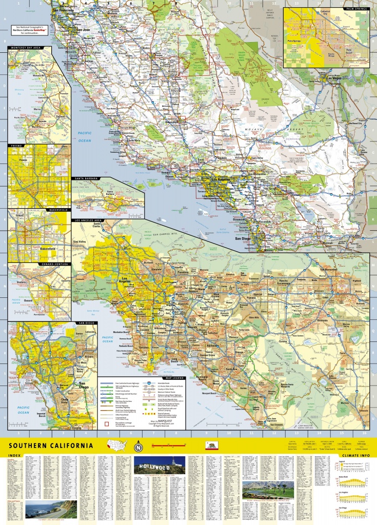 Wegenkaart - Landkaart Guide Map Southern California | National - National Geographic Maps California