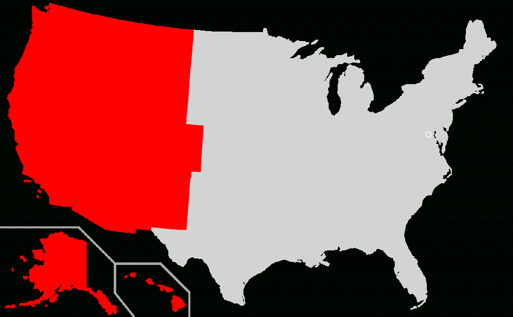 Western United States - Wikipedia - United States Regions Map Printable