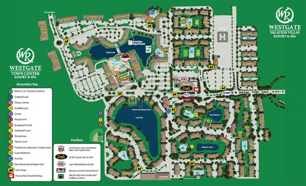 Westgate Town Center Resort Map | Kissimmee Fl - Map Of Hotels In Kissimmee Florida