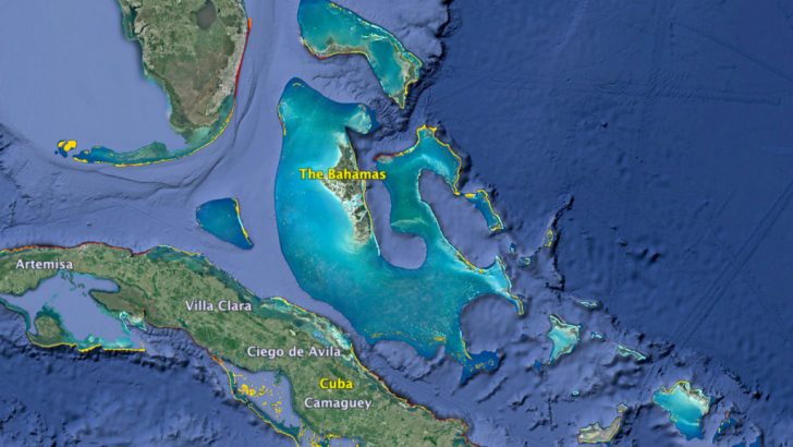 Coral Reefs In Florida Map