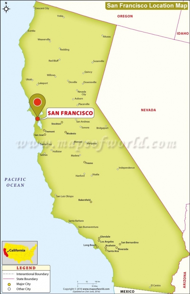 Where Is San Francisco California Map With Cities San Francisco On A - San Francisco California Map