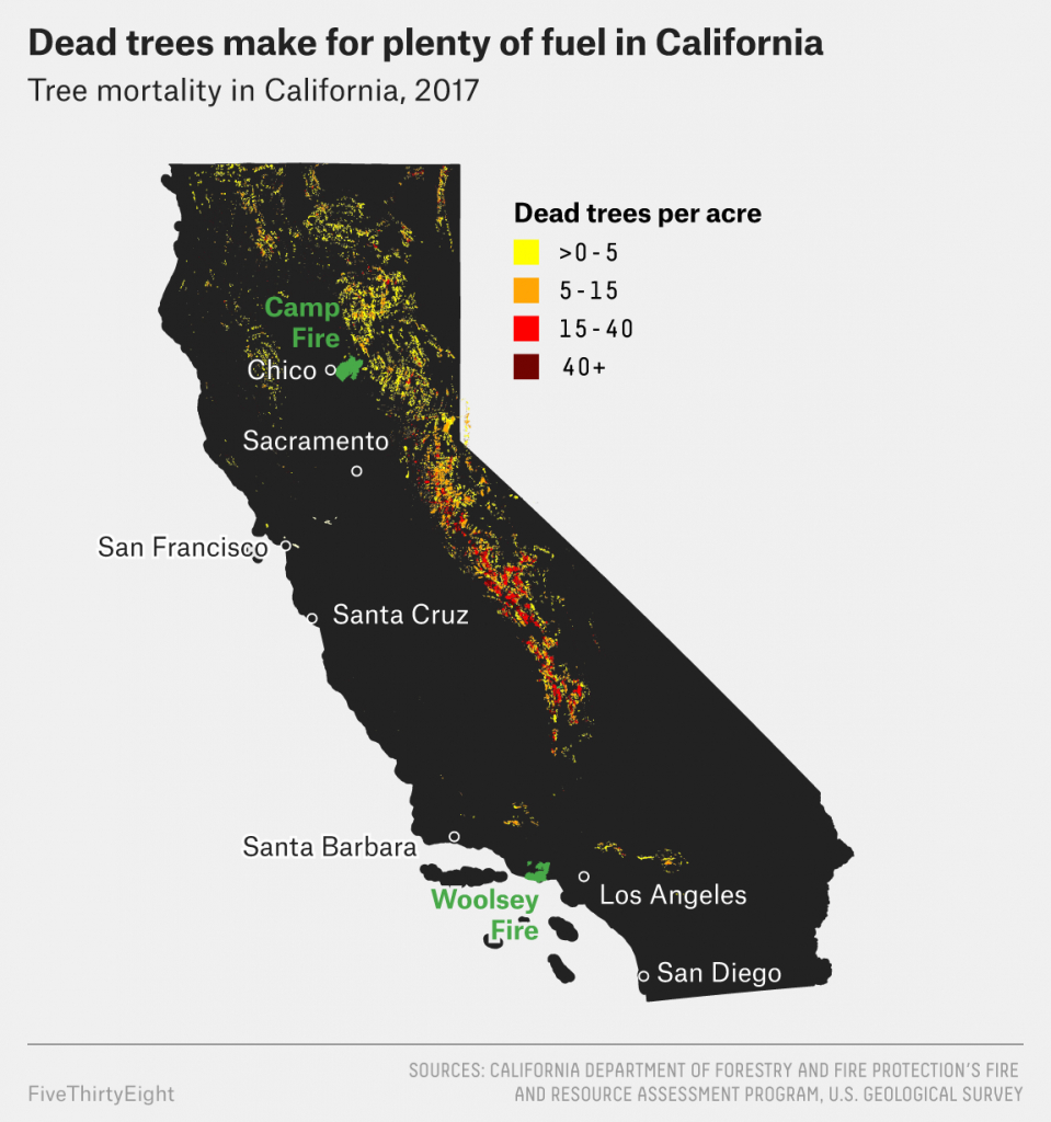 Why California&amp;#039;s Wildfires Are So Destructive, In 5 Charts - California Fire Map 2018
