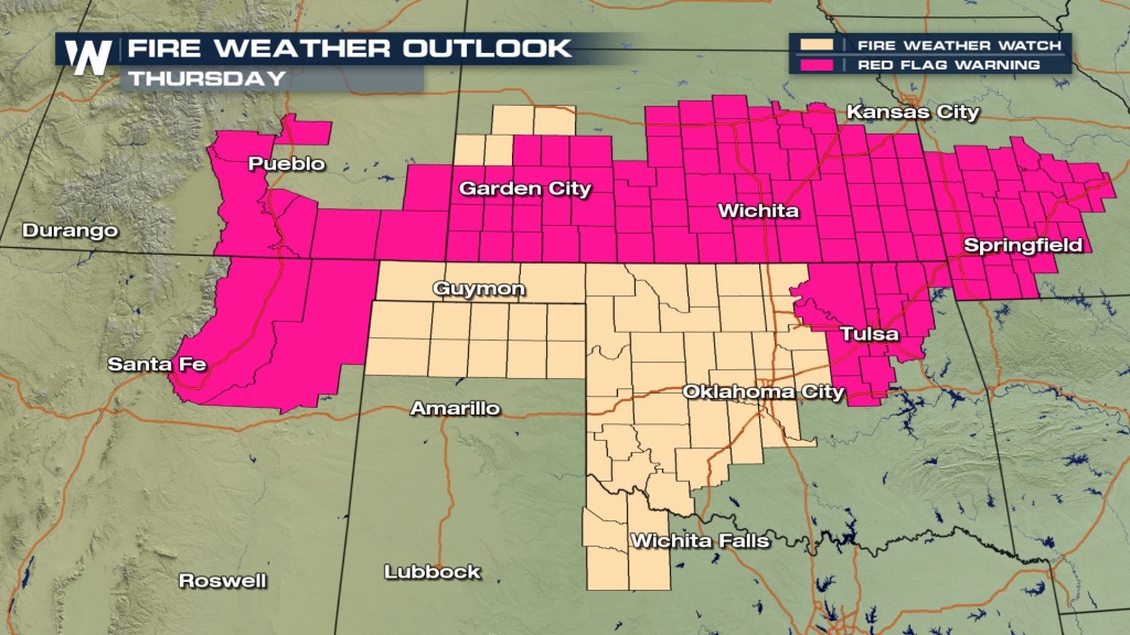 Wildfire Risk For The Central And Southern Plains - Weathernation - Current Texas Wildfires Map