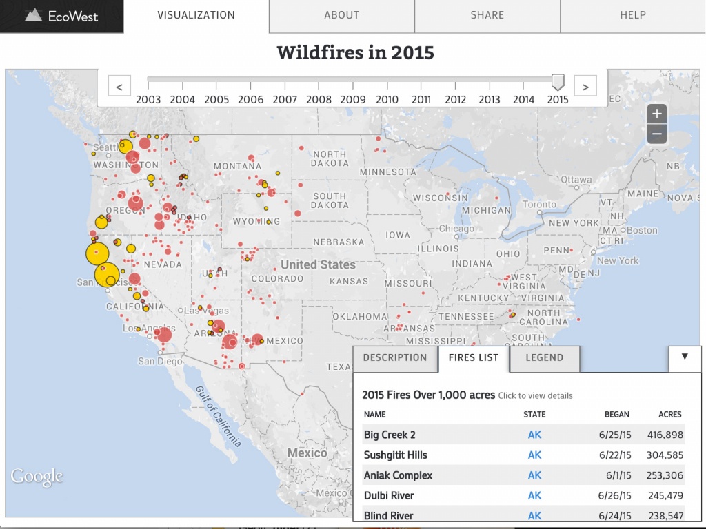 Wildfires In The United States | Data Visualizationecowest - West Texas Fires Map
