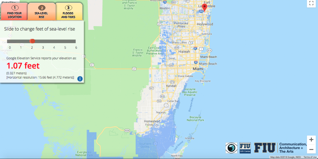 Will Flooding From Sea-Level Rise Impact Your House? This App Lets - Map Of Florida After Sea Level Rise