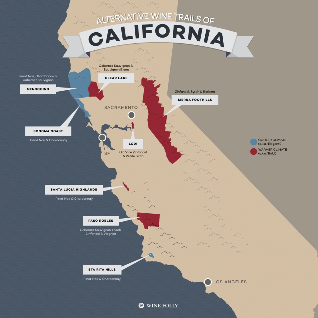 Wine Folly&amp;#039;s 8 Alternative Wine Trails Of California - Lodi California Map