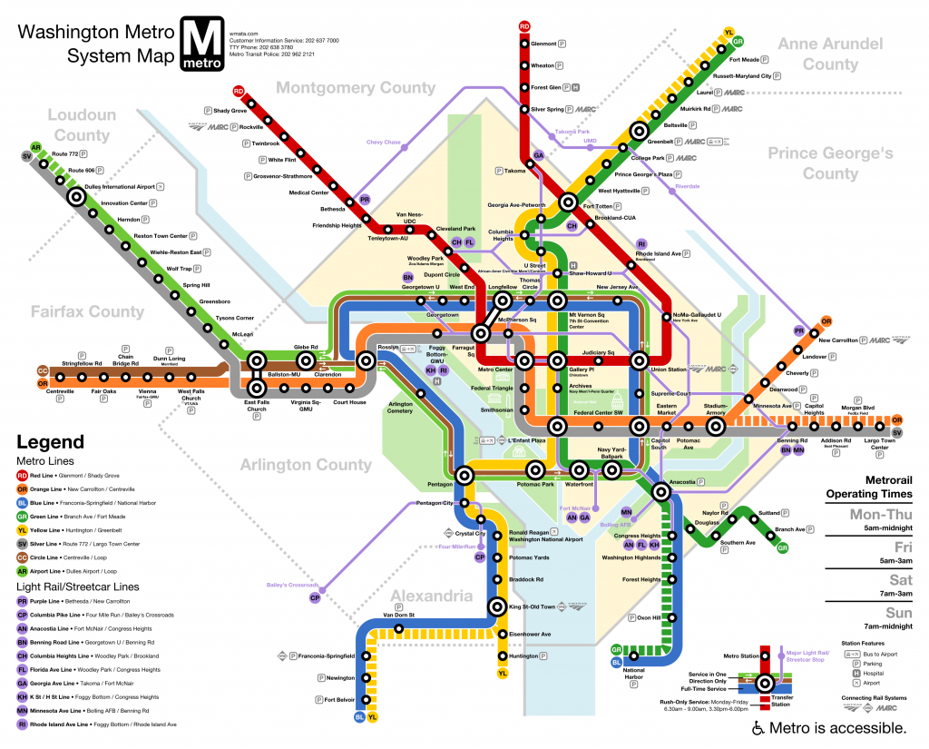 Wmata (Washington Dc) Metro Downtown Loop Line Subway Expansion Map - Washington Dc Subway Map Printable