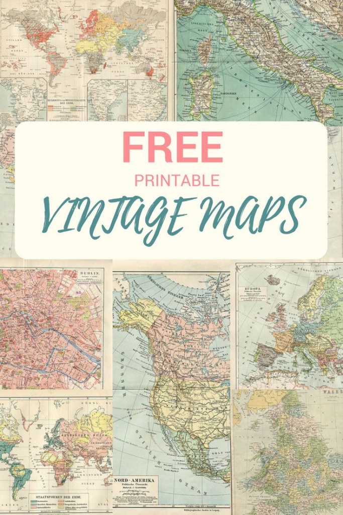 Wonderful Free Printable Vintage Maps To Download | Papercrafts - Free Printable Wedding Maps