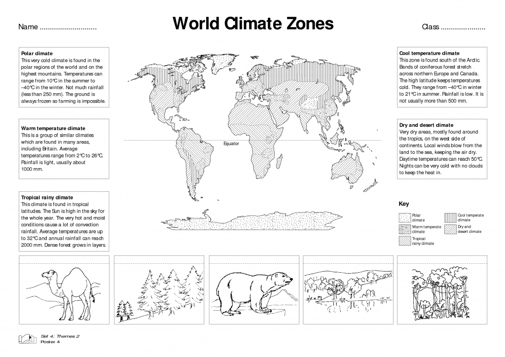 World Climate Zones For Kids Worksheets - Google Search | Weather - Free Printable Weather Map Worksheets