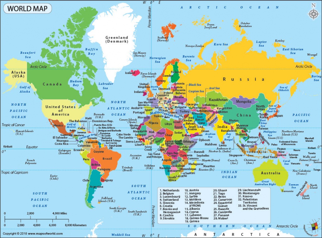 World Map, A Map Of The World With Country Name Labeled - Free Printable World Map With Country Names