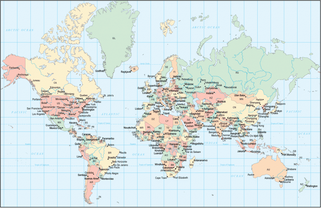 World Map - Detailed Map Of The World And Its Countries - Detailed World Map Printable