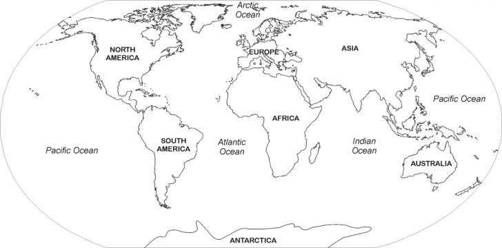 Black And White Printable World Map With Countries Labeled