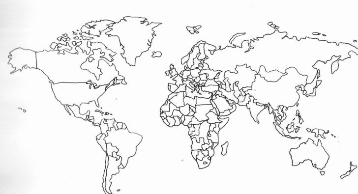 World Map With Capitals Printable