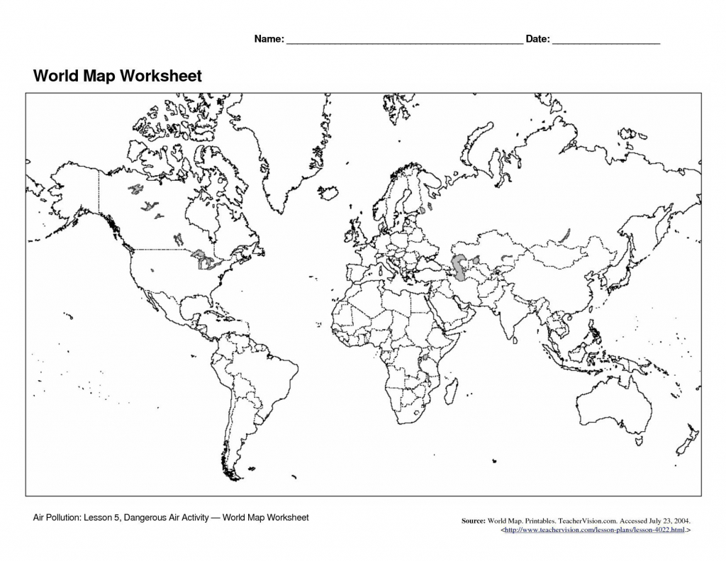 World Map Worksheet - Free Maps World Collection - Free Printable World Map Worksheets
