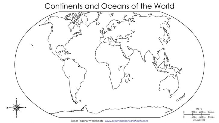 Printable Blank World Map For Kids