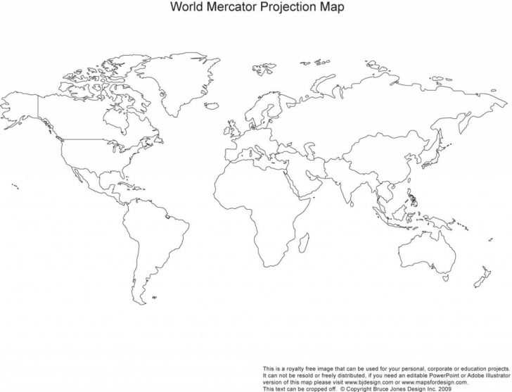 World Map Mercator Projection Printable