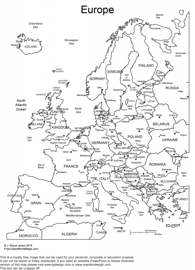 World Regional Europe Printable, Blank Maps • Royalty Free, Jpg - Free Printable Map Of Europe