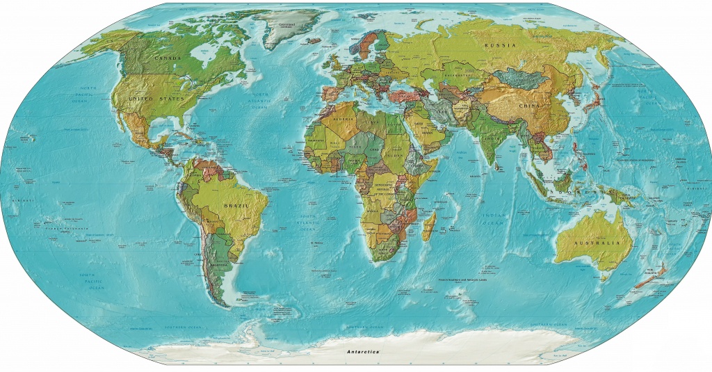 World Relief Map, Printable World Relief Map, World Physical Map - World Physical Map Printable