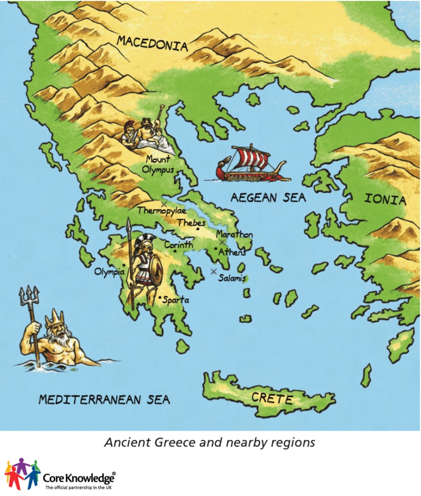 Year 3: Ancient Greece (5 Lessons) - Ancient Greece Map For Kids Printables
