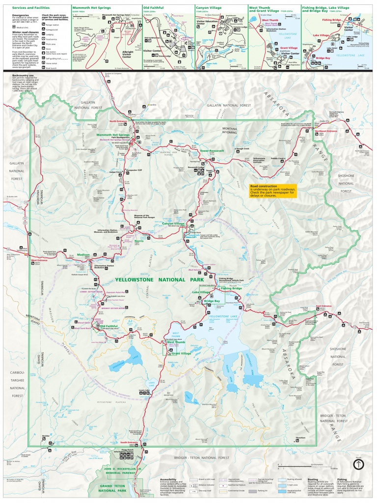 Yellowstone National Park Tourist Map ~ Yellowstone Up Close And - Printable Map Of Yellowstone