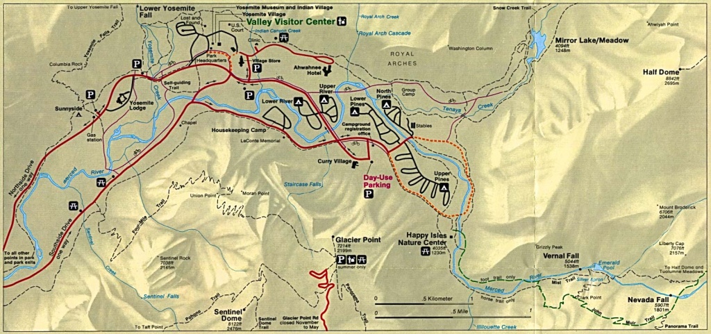 Yosemite Historic Maps (Yosemite Library Online) - Yosemite National Park California Map