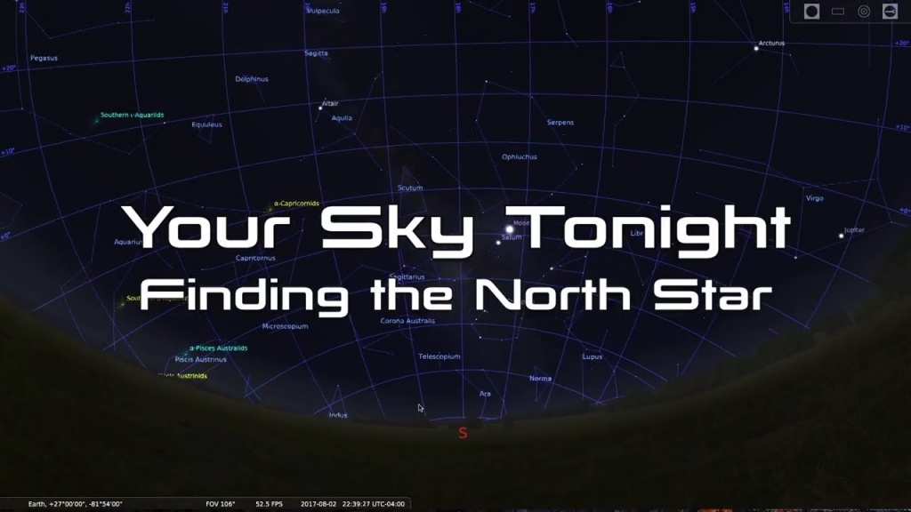 Your Sky Tonight: Easy Way To Find The North Star (Polaris) - Youtube - Florida Night Sky Map