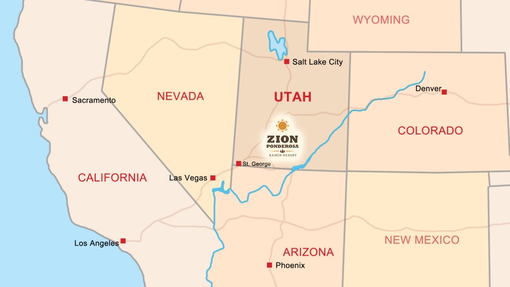 Zion Ponderosa Ranch Resort Location | Directions &amp;amp; Map - California State Parks Camping Map